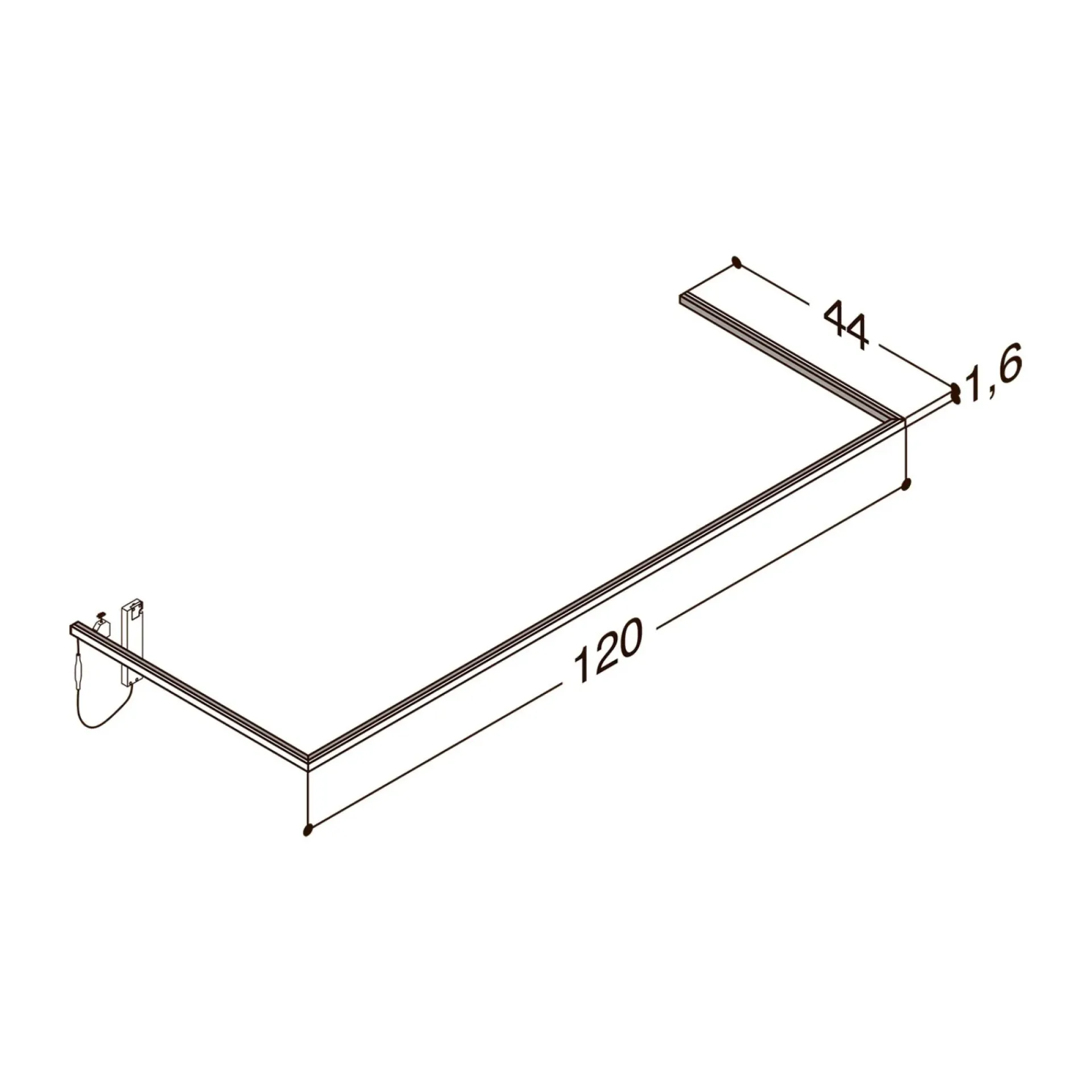Hot Scanbad DELTA L120 CM D44 CM LYSRAMME