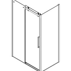 Sale Scanbad DELUXE SKYDEDØR KROM/KLAR 120 X 200 X 100 CM