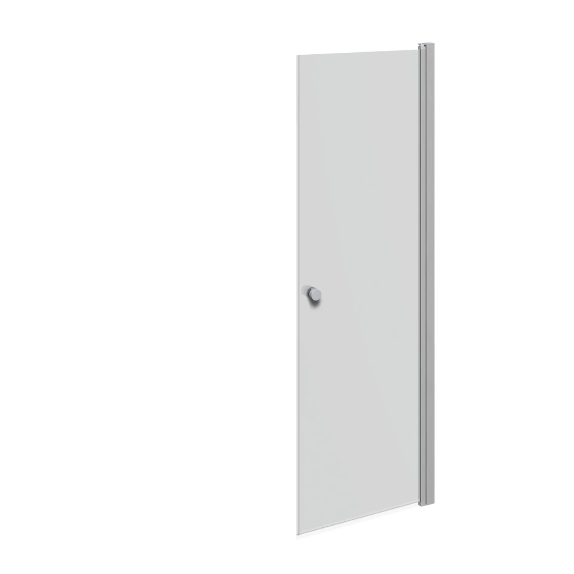 Outlet Scanbad FLEXI MAT ALU PROFIL, 1 STK. BRUSEDØR 69 CM FROSTET GLAS