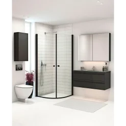 Clearance Scanbad FLEXI SORT PROFIL, 1 STK. BRUSEDØR 74 CM KLART GLAS