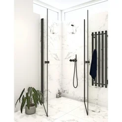 Clearance Scanbad FLEXI SORT PROFIL, 1 STK. BRUSEDØR KLAR GLAS 89 CM