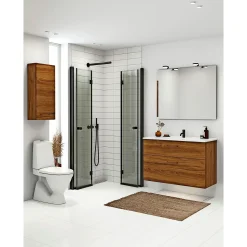 Sale Scanbad FLEXI SORT PROFIL, 1 STK. FOLDEDØR KLAR GLAS 79 CM