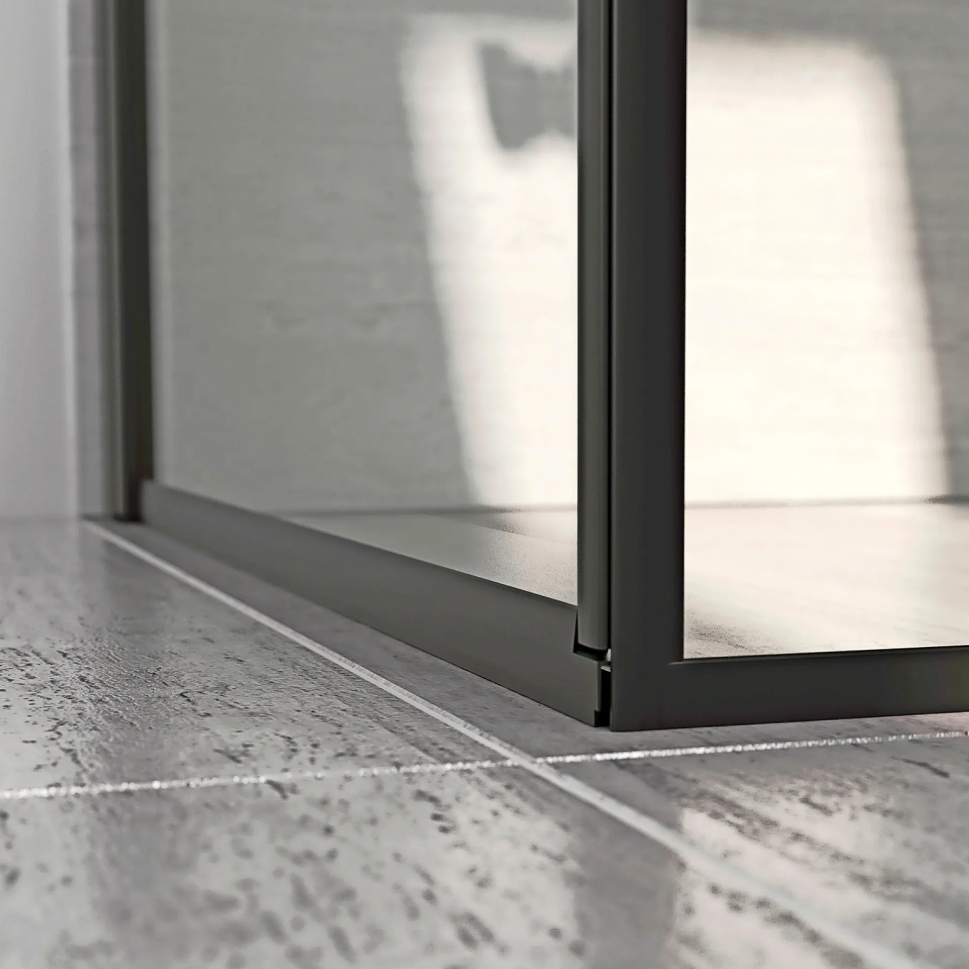 Sale Scanbad FLEXI SORT PROFIL, 1 STK. FOLDEDØR KLAR GLAS 79 CM