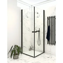 Outlet Scanbad FLEXI SORT PROFIL, 1 STK. BRUSEDØR KLAR GLAS 69 CM