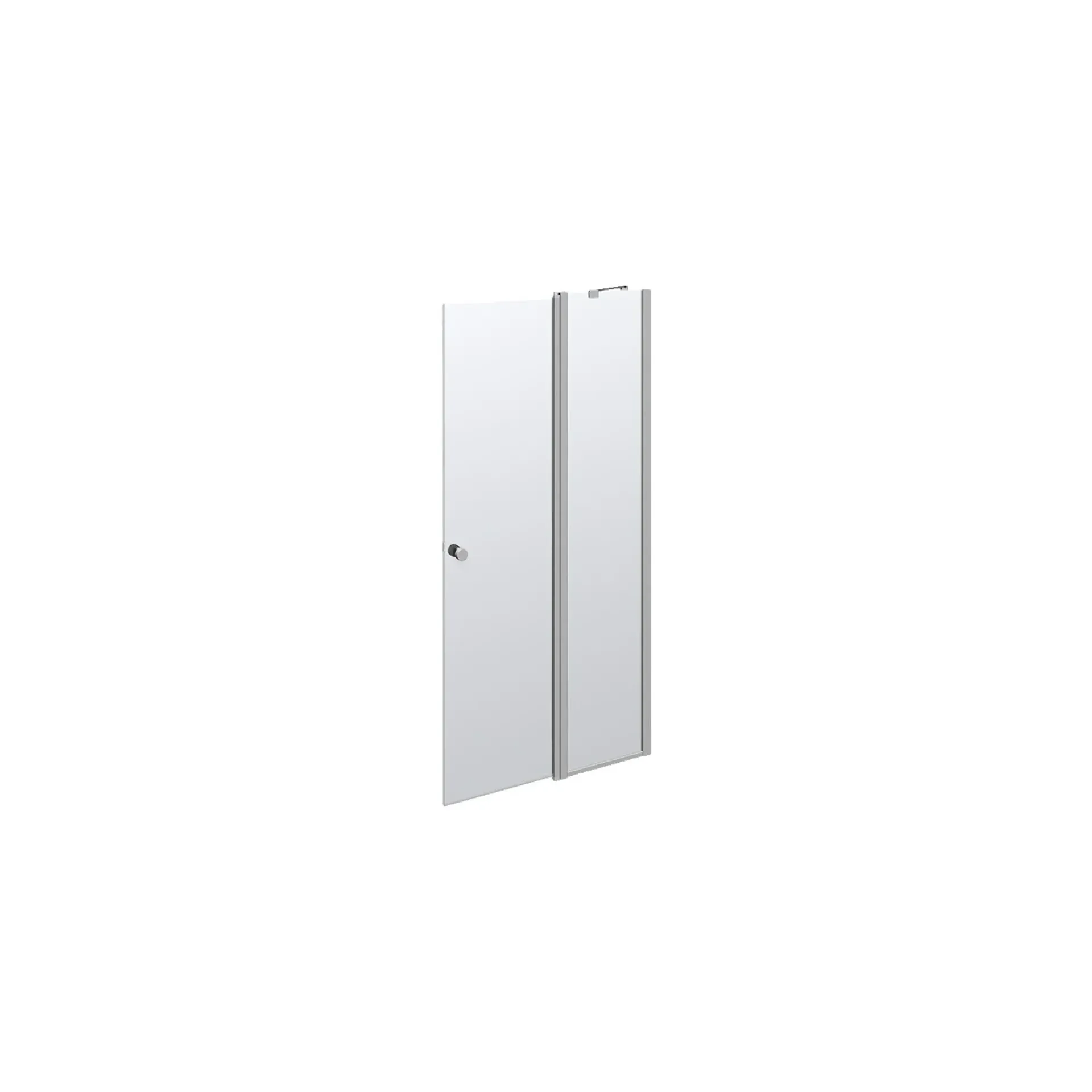 Outlet Scanbad MATCH BRUSEDØR KLAR GLAS 98 CM
