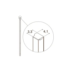 Scanbad MATCH TIL A, B OG C VÆGPROFIL 4 CM