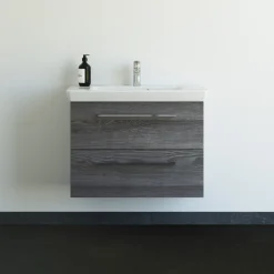Discount Scanbad MULTO LOTTO BADMØBEL PINE GREY MED METALSKUFFER 85 CM
