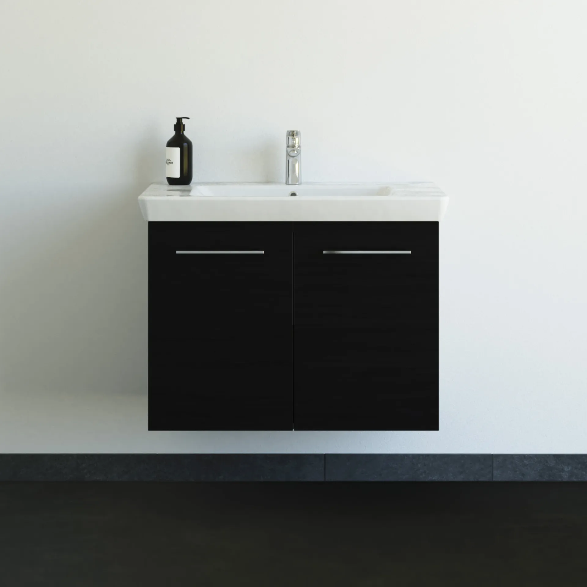 Outlet Scanbad MULTO LOTTO XL BADMØBEL SORT 2 LÅGER 85 CM