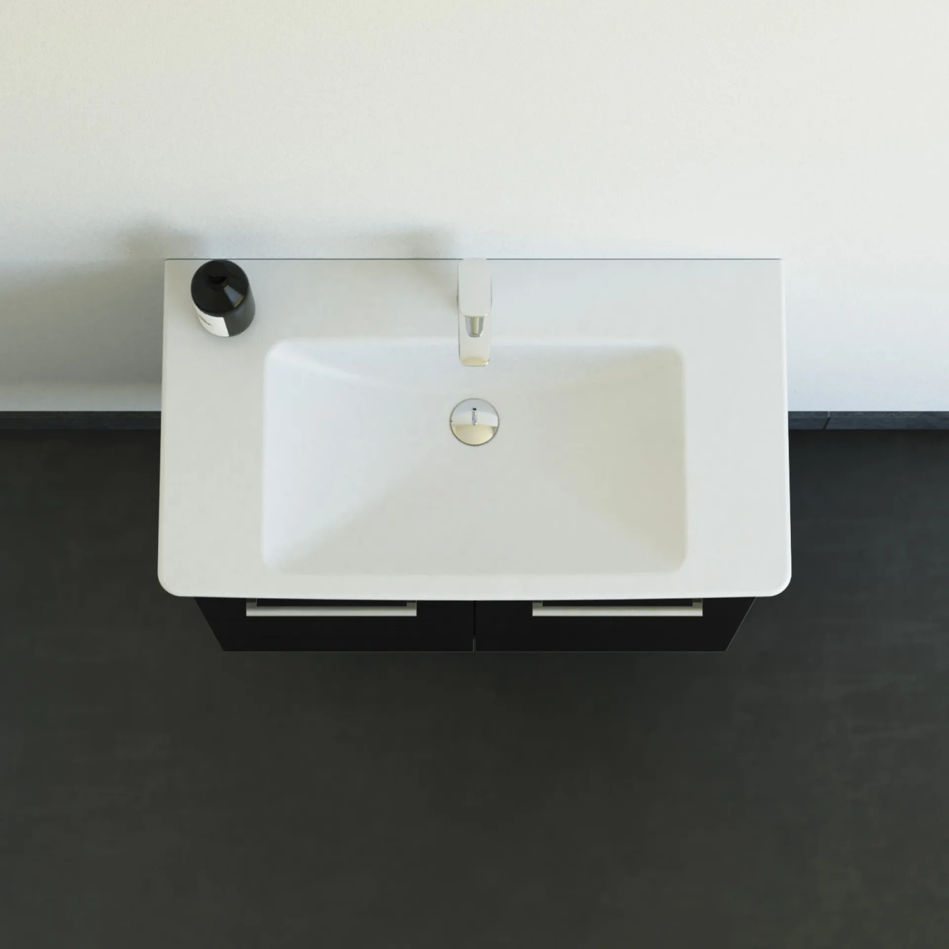 Outlet Scanbad MULTO LOTTO XL BADMØBEL SORT 2 LÅGER 85 CM