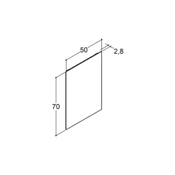 Best Scanbad MULTO SPEJL UDEN LYSSTYRING 70 X 50 CM.