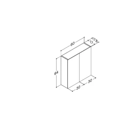 Sale Scanbad MULTO SPEJLSKAB UDEN LAMPER HVID 60 X 64 CM