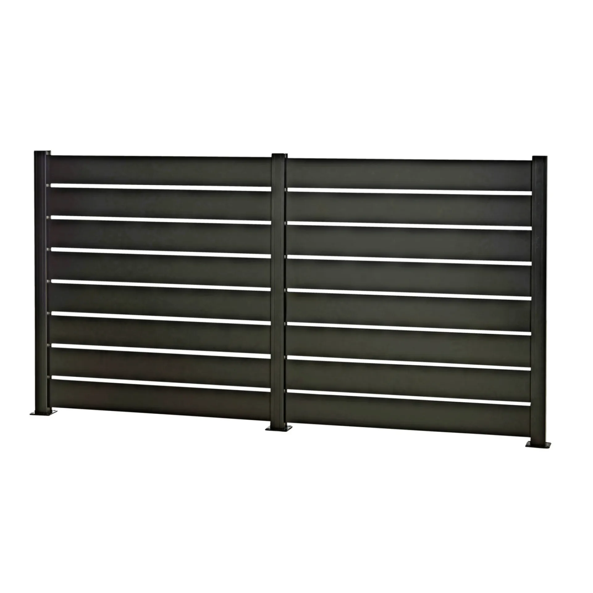 Sale Skagen SYSTEMHEGN PANEL SORT ALUMINIUM 0.60 X 92 X 86 CM