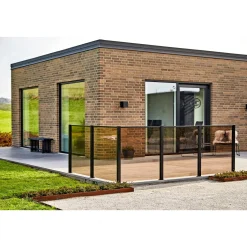 Outlet Skagen SYSTEMHEGN STOLPE SORT ALUMINIUM 5 X 125 X 5 CM