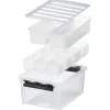Sale SmartStore CLASSIC OPBEVARINGSKASSE M LÅG + INDSATS TRANSPARENT 14 L