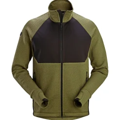 Snickers Workwear 8404 FLEECEJAKKE XL KHAKIGRØN/SORT