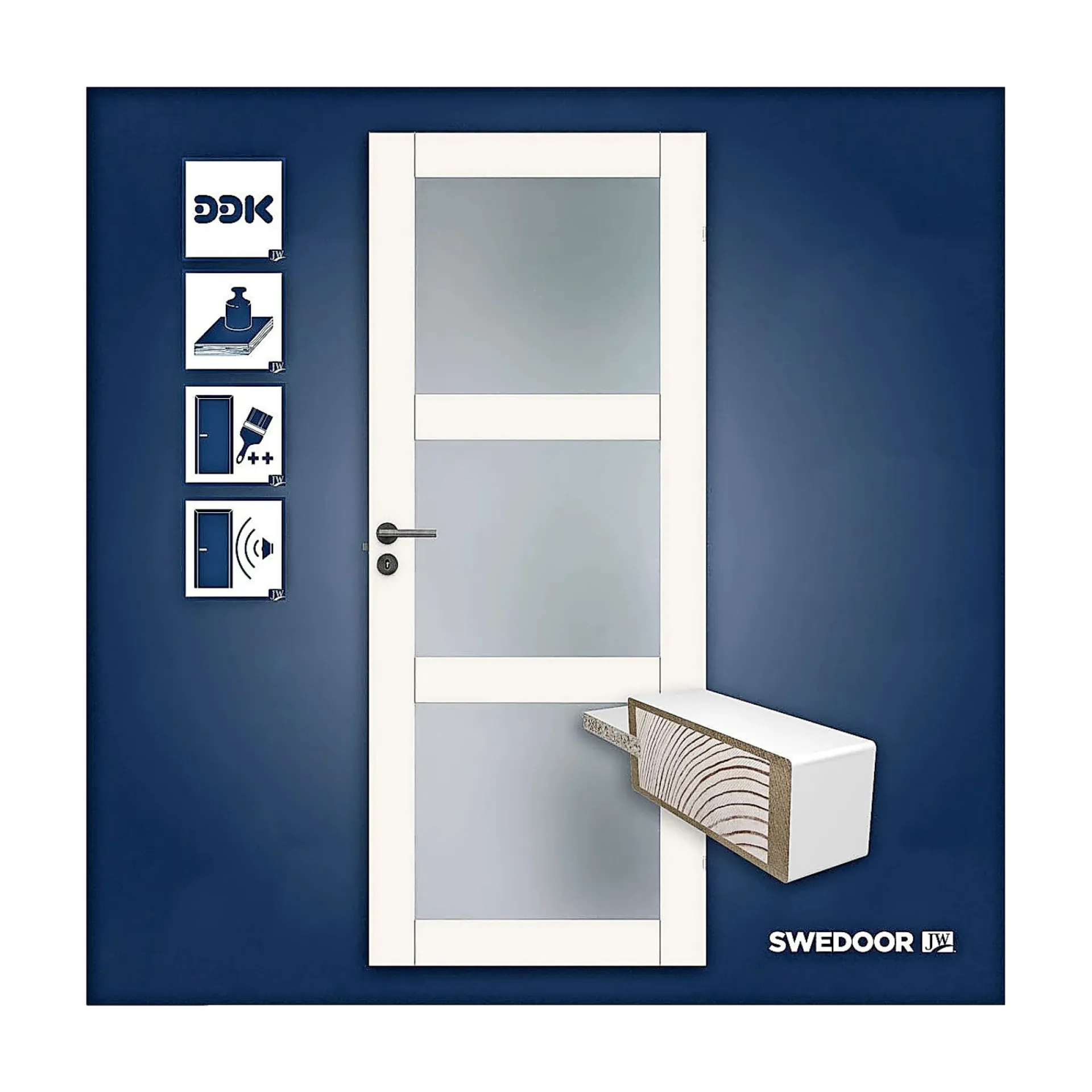 Online Swedoor ADVANCE-LINE UNIQUE GW03L GLASDØR 9X21