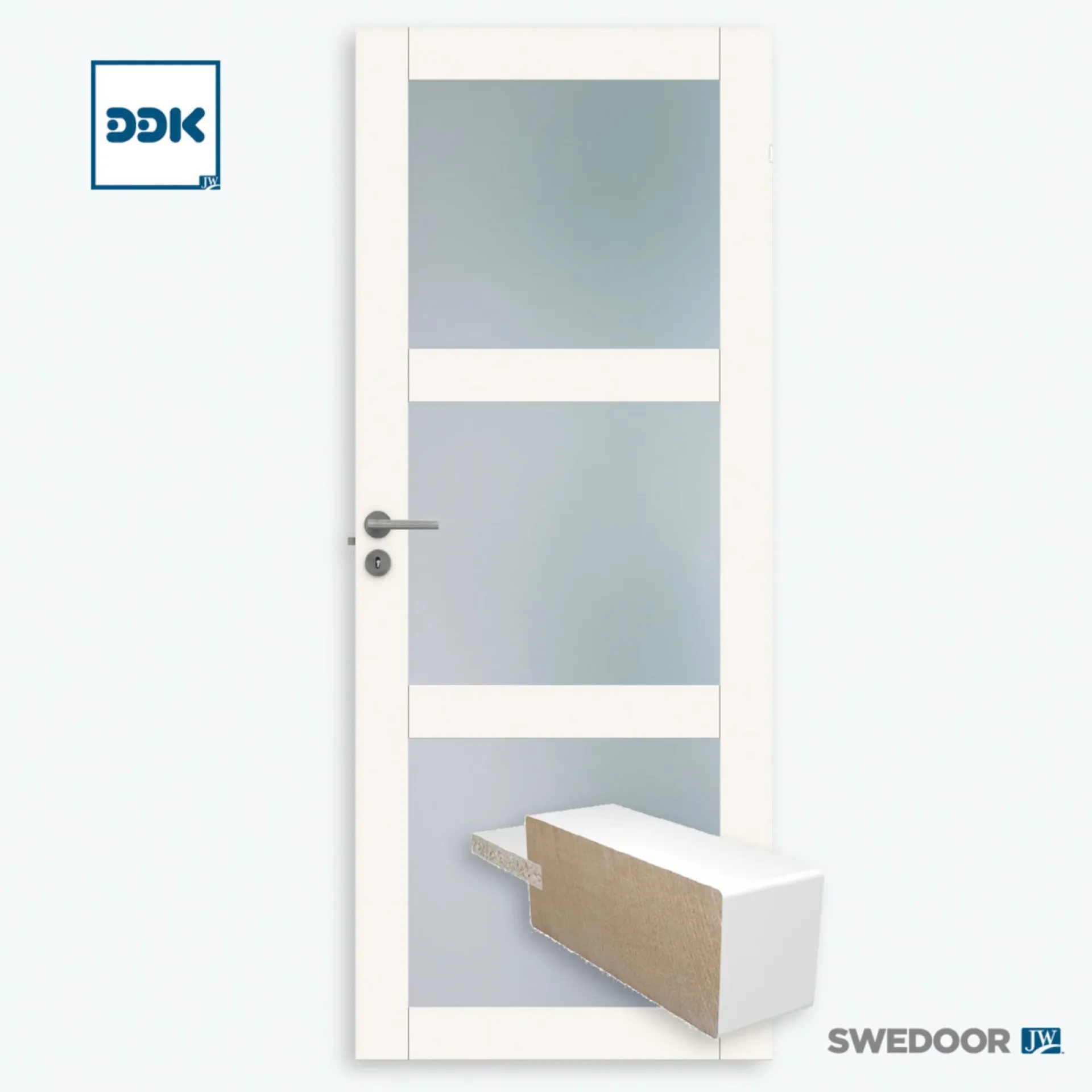 New Swedoor CLEVER-LINE PURITY GW3L GLASDØR 8X21