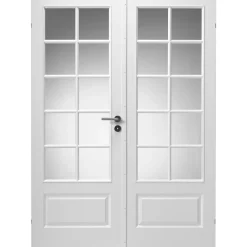 Clearance Swedoor CLEVER-LINE STYLE SP10 DOBBELT GLASDØR INKL. KARMSÆT 128 MM 15X21