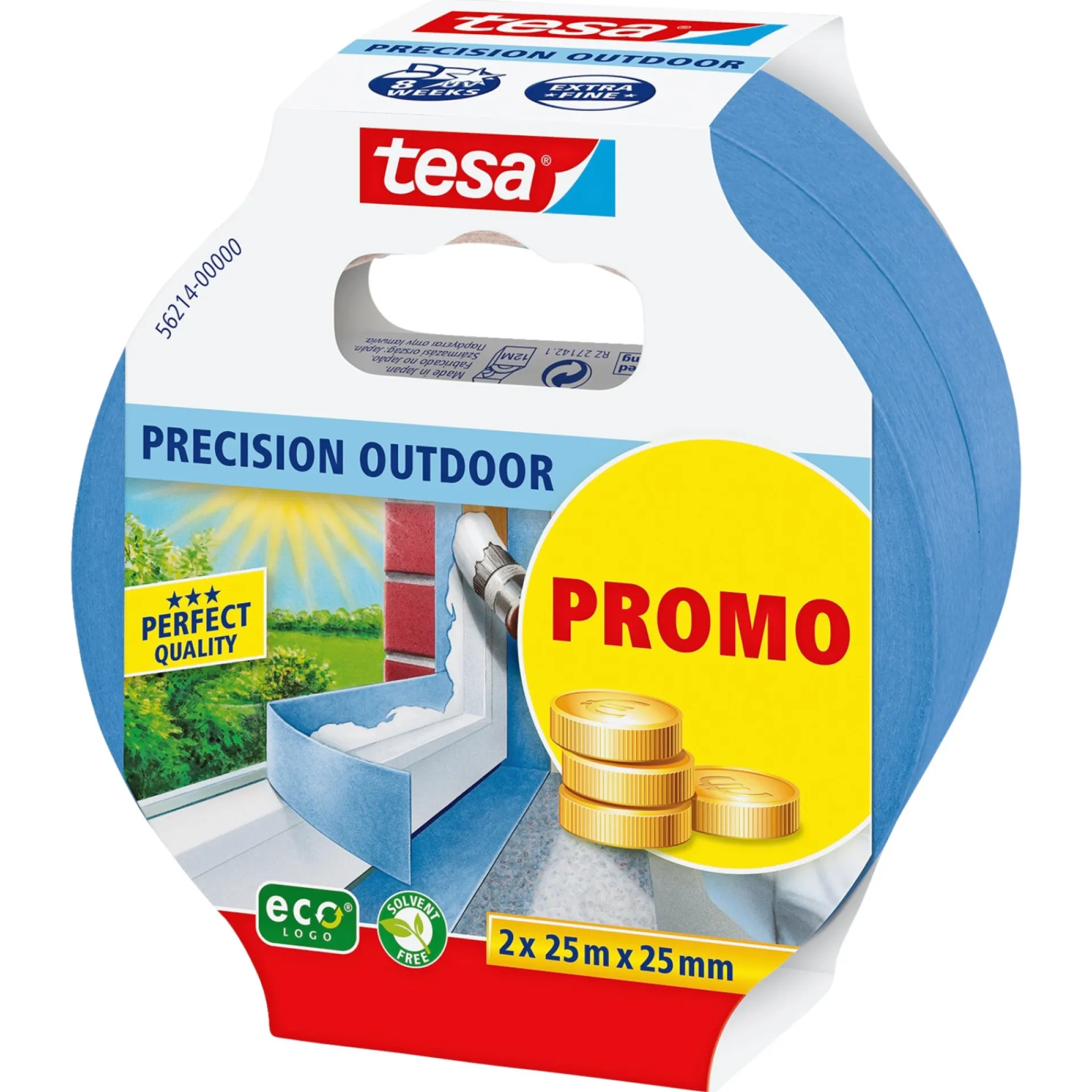 Sale Tesa PRECISION 2-PAK AFDÆKNINGSTAPE 25 M X 25 MM BLÅ