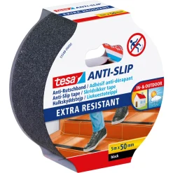 Sale Tesa SKRIDSIKKER TAPE 5 M X 50 MM SORT