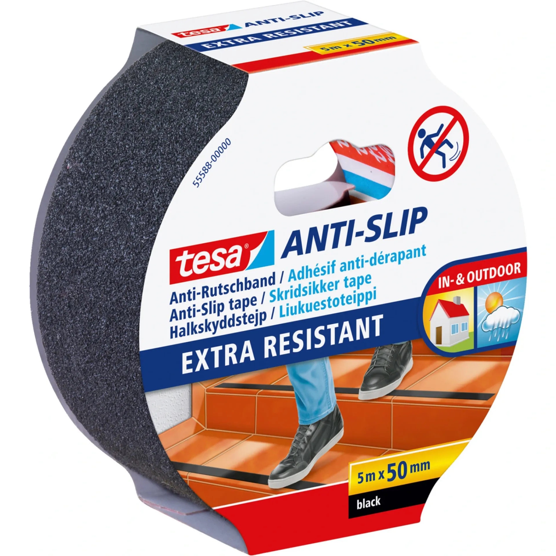 Sale Tesa SKRIDSIKKER TAPE 5 M X 50 MM SORT