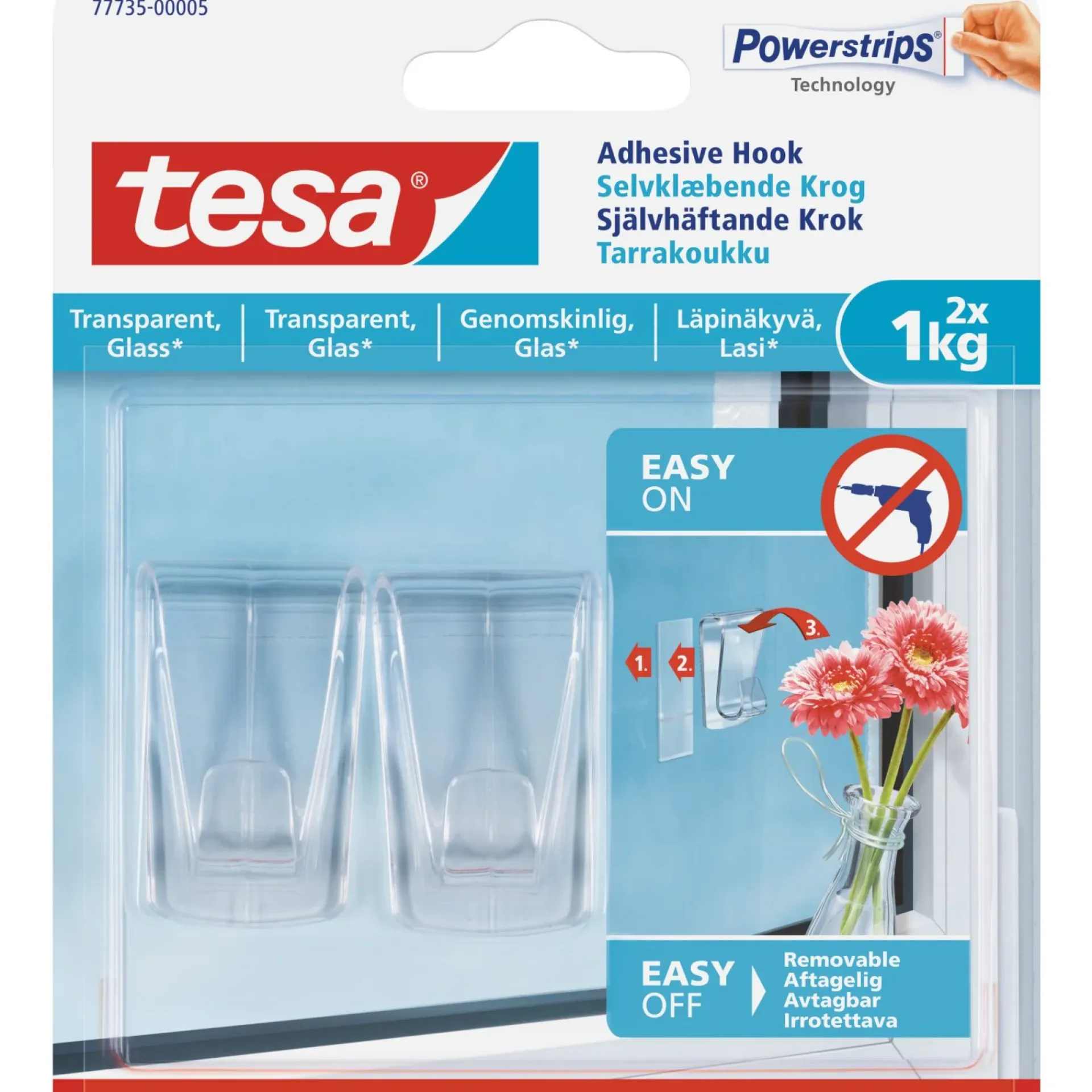 Online Tesa TIL TRANSPARENTE OVERFLADER OG GLAS KLÆBEKROG 1 KG 2 STK