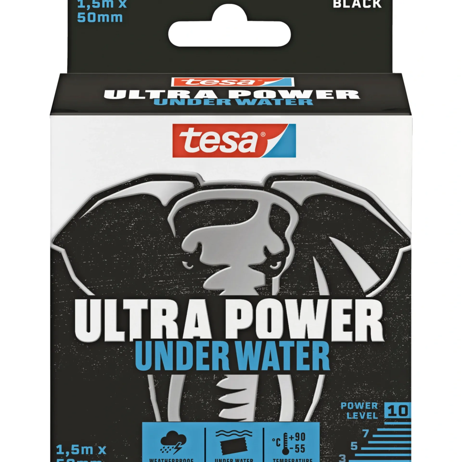 Sale Tesa ULTRA POWER UNDER WATER REPARATIONSTAPE 50 MM X 1,5 M SORT
