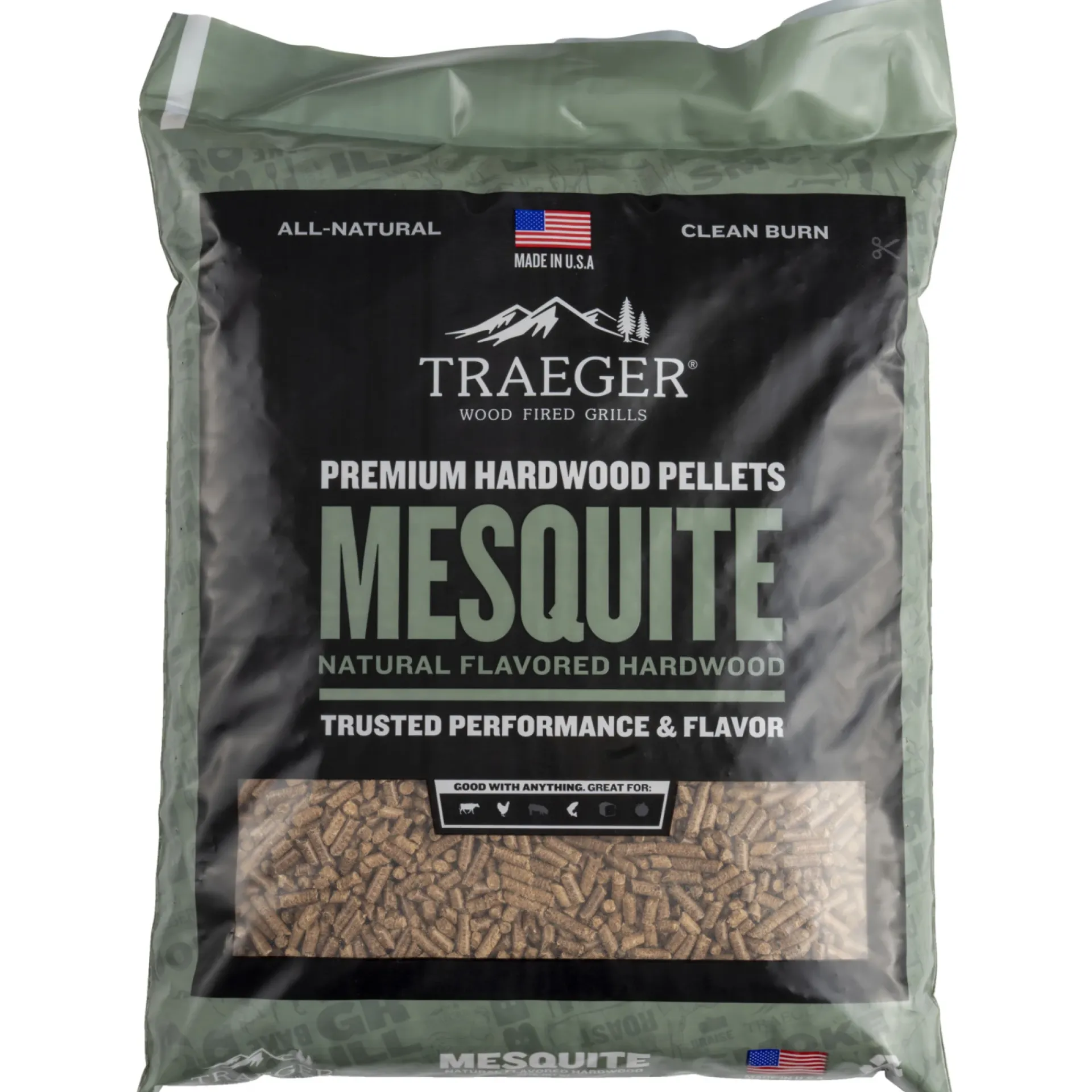 Clearance Traeger MESQUITE TRÆPILLER TIL GRILL 9 KG