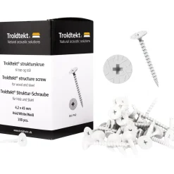 New Troldtekt STRUKTURSKRUE HVID 4,2X45 MM