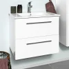 Outlet VASSO BADMØBEL HVID MAT 2 SKUFFER 60 CM