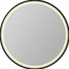 Discount VASSO CAVO RUNDT SPEJL MED LED-LYS Ø80 CM MAT SORT