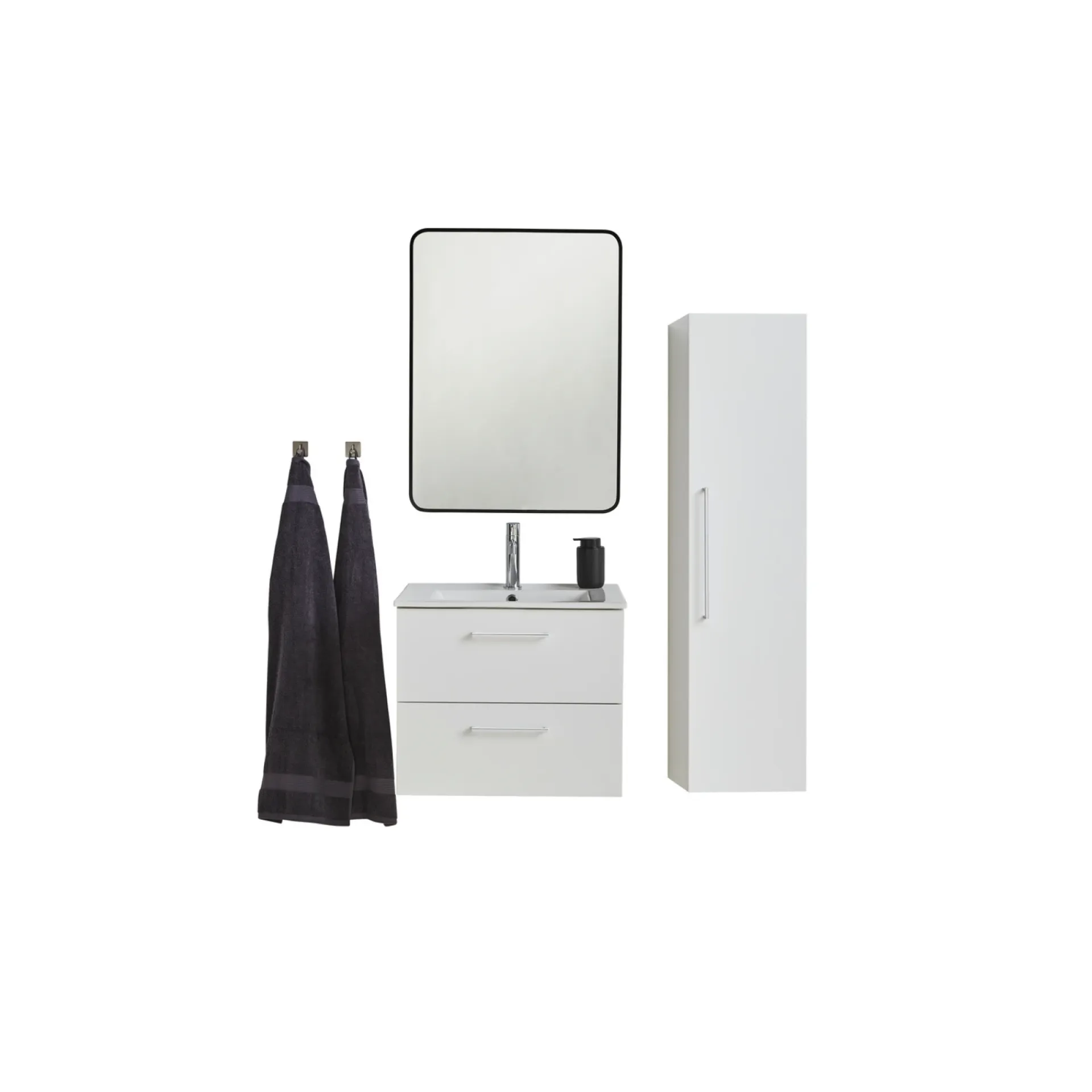 Sale VASSO MILANO SOFTCLOSE BADMØBEL HVID 2 SKUFFER 60 CM