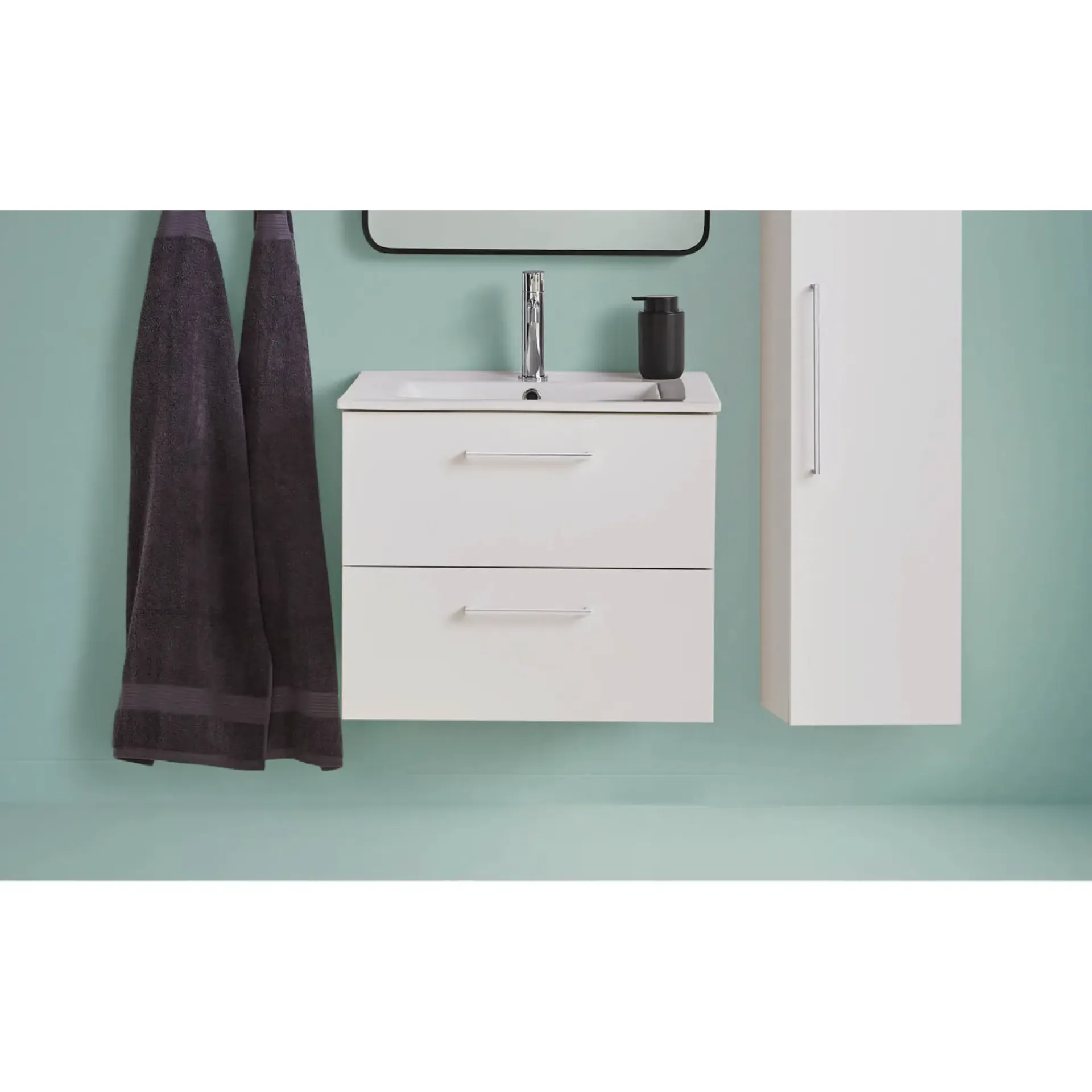 Sale VASSO MILANO SOFTCLOSE BADMØBEL HVID 2 SKUFFER 60 CM