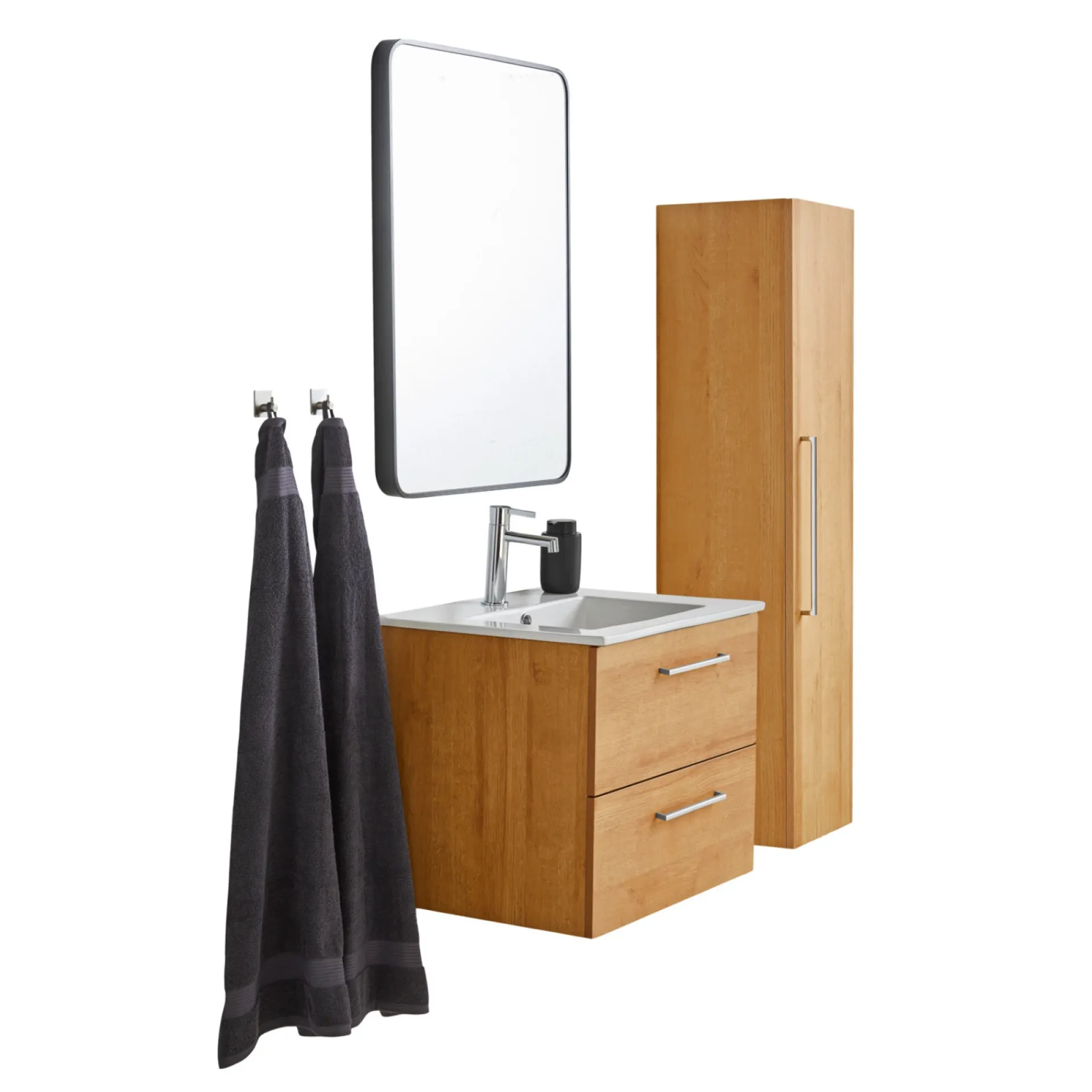Online VASSO MILANO SOFTCLOSE BADMØBEL VARM EG 2 SKUFFER 60 CM