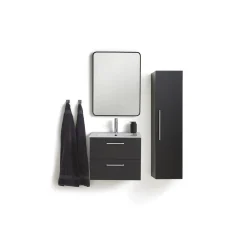 Discount VASSO MILANO SOFTCLOSE BADMØBEL SORT 2 SKUFFER 60 CM