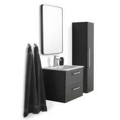 Discount VASSO MILANO SOFTCLOSE BADMØBEL SORT 2 SKUFFER 60 CM