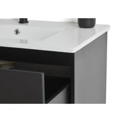 Discount VASSO MILANO SOFTCLOSE BADMØBEL SORT 2 SKUFFER 60 CM