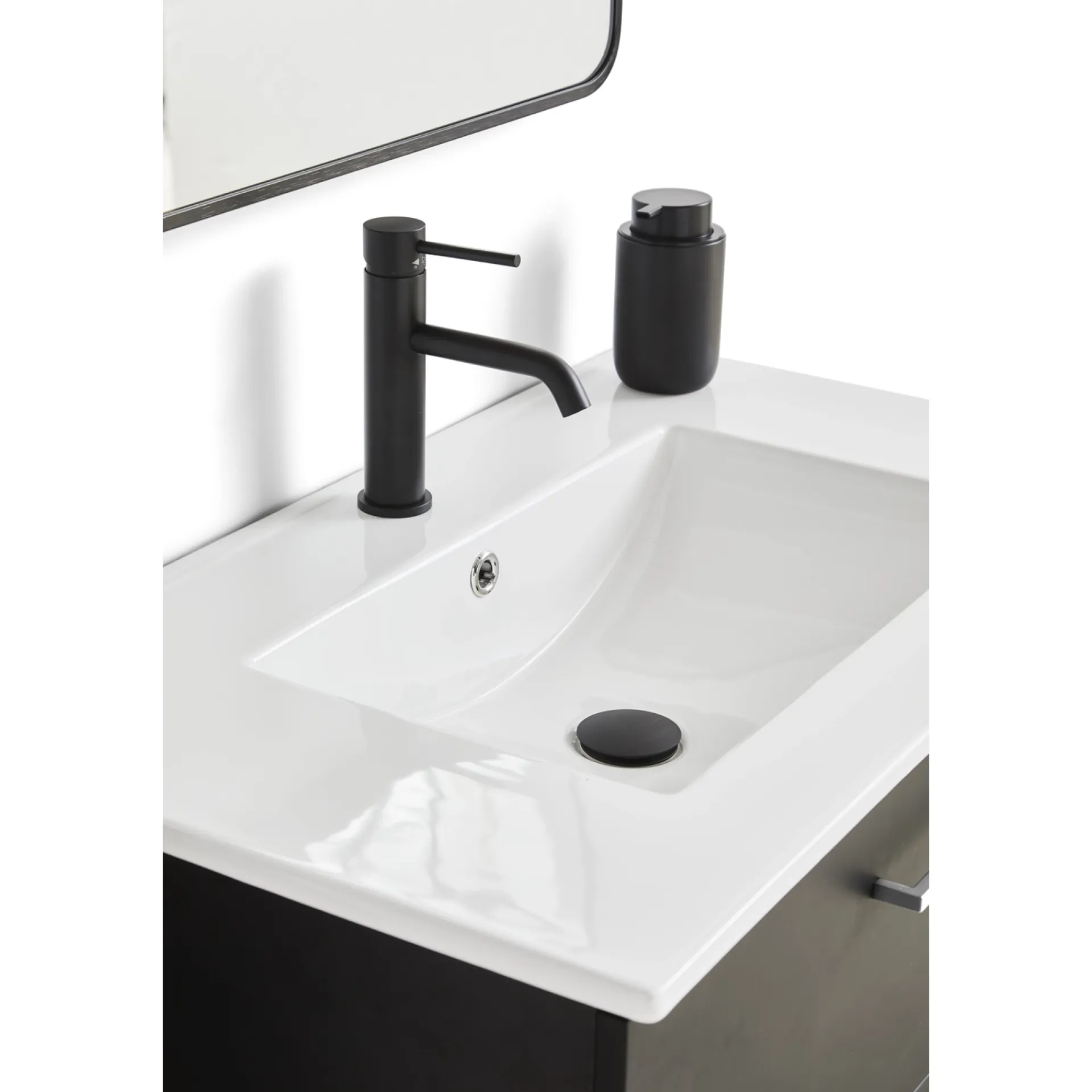 Discount VASSO MILANO SOFTCLOSE BADMØBEL SORT 2 SKUFFER 60 CM