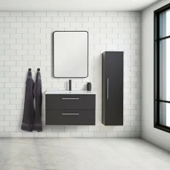 Discount VASSO MILANO SOFTCLOSE BADMØBEL SORT 2 SKUFFER 80 CM