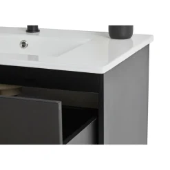 Discount VASSO MILANO SOFTCLOSE BADMØBEL SORT 2 SKUFFER 80 CM