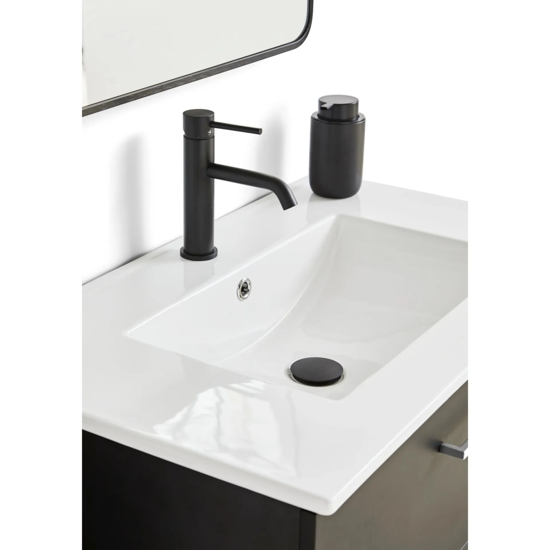 Discount VASSO MILANO SOFTCLOSE BADMØBEL SORT 2 SKUFFER 80 CM