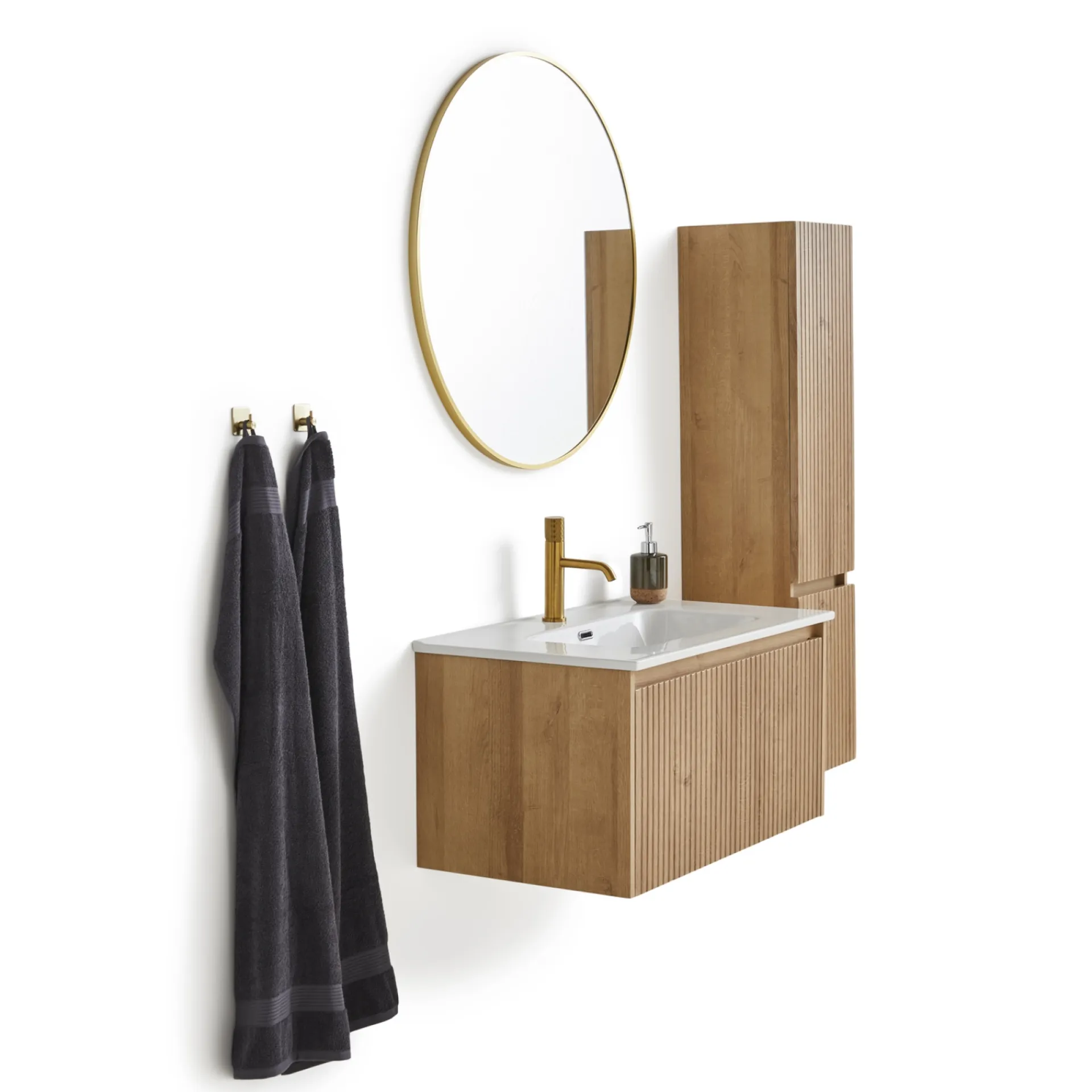 Discount VASSO ROMA SOFTCLOSE BADMØBEL VARM EG 1 SKUFFE 80 CM