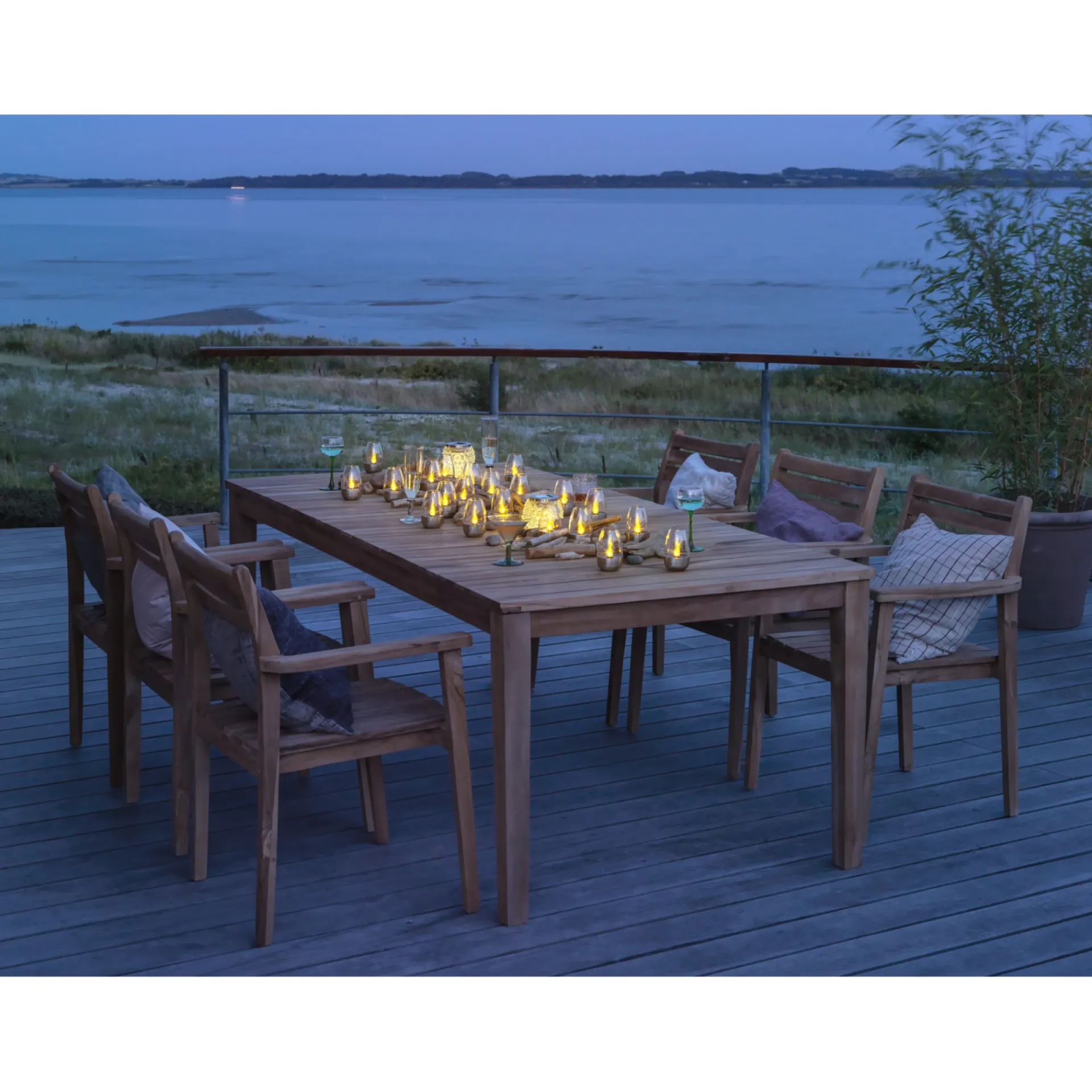Outlet Veli Line 3-PAK FLAMME SOLCELLE BORDLAMPE STÅL 11 CM