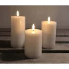 New Veli Line 3-PAK HVIDE Ø7,5 X10+12,5+15 CM LED BLOKLYS