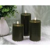 Outlet Veli Line 3-PAK OLIVENGRØNNE Ø 7,5X10+12,5+15 CM LED BLOKLYS