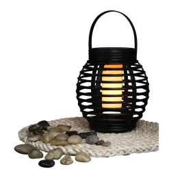 Online Veli Line RATTAN FLAME SOLCELLE LANTERNE BRUN 16 CM