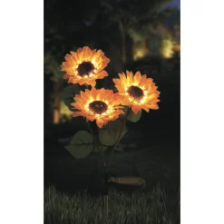 Outlet Veli Line SUNFLOWER SOLCELLE LAMPE GUL/GRØN 70 CM
