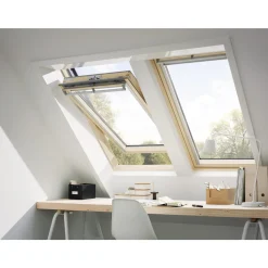Best Velux INTEGRA ELEKTRISK VIPPEVINDUE KLARLAKERET TRÆ 78 X 140 CM GGL MK08 206821