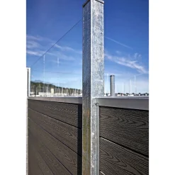 Best Wimex FUR CLASSIC V-PROFIL M/GLAS HEGNSFAG KOKSGRÅ 189.50 X 140 CM