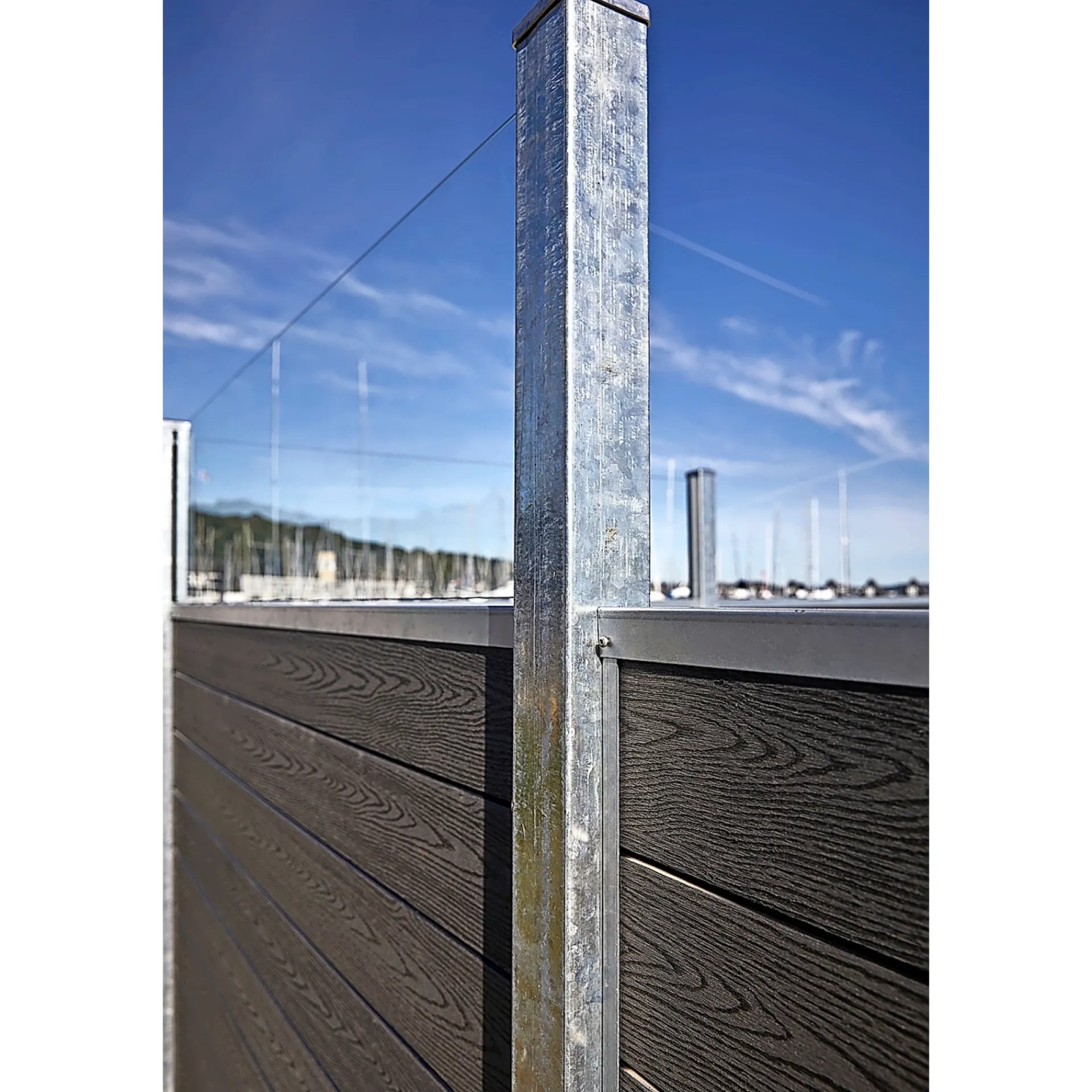 Best Wimex FUR CLASSIC V-PROFIL M/GLAS HEGNSFAG KOKSGRÅ 189.50 X 140 CM